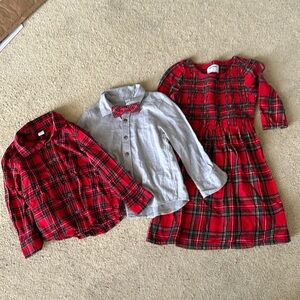 Brother sister matching holiday outfits